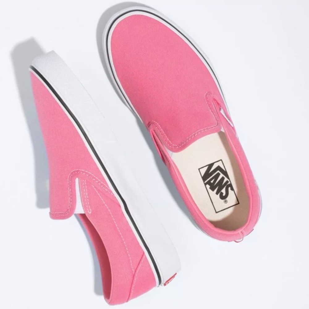 Pink Slip-on Vans, Size 7
